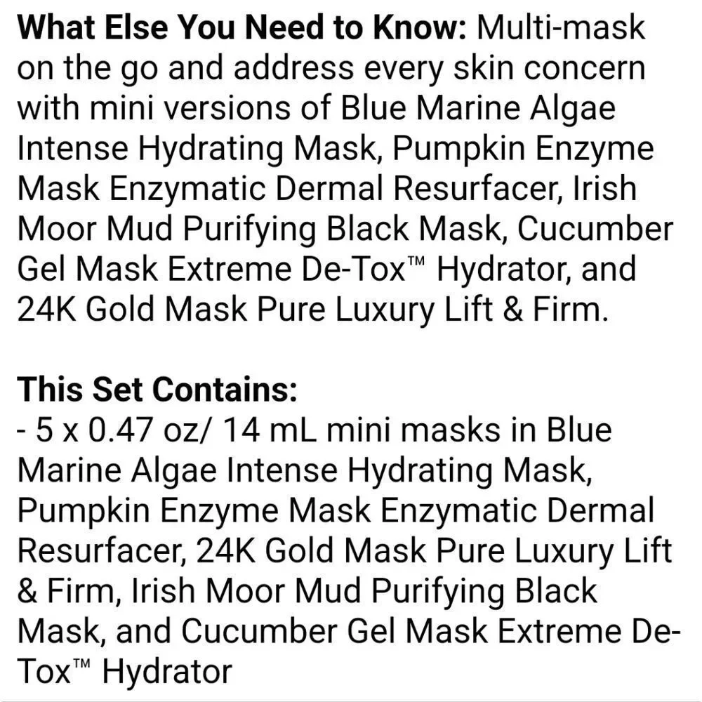 Peter‎ Thomas Roth Masking Minis 5-Piece Mask Kit